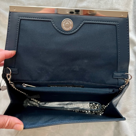 SOLD / WHBM Purse Bag Clutch Blue NWT - Picture 7 of 15